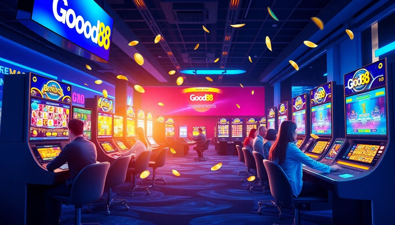 Engaged players enjoying the vibrant online casino atmosphere at good88.hu.net, showcasing exciting gaming experiences.