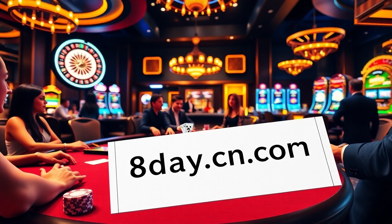 8day.cn.com poker enthusiasts engaging in an electrifying game at a vibrant casino table.