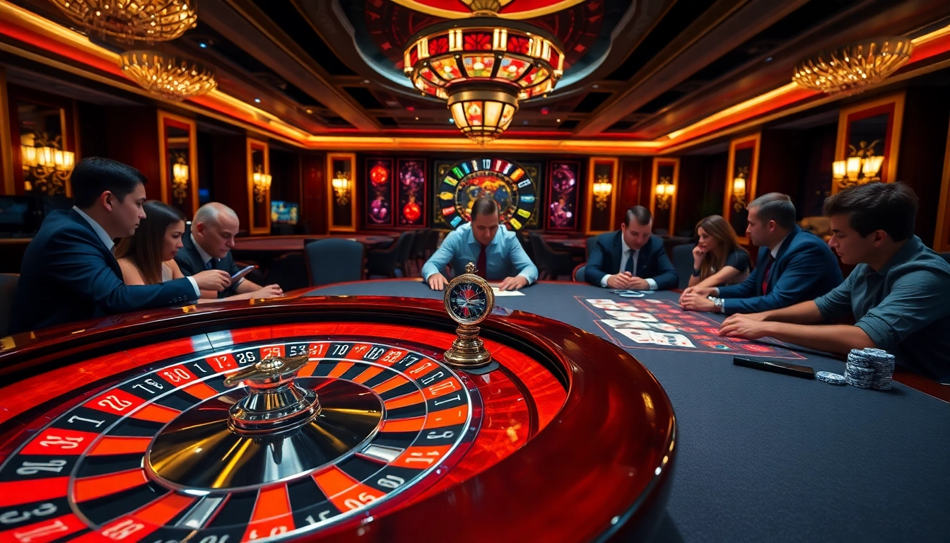 Experience high-stakes gambling action at loto188.gb.net with a luxurious casino scene.