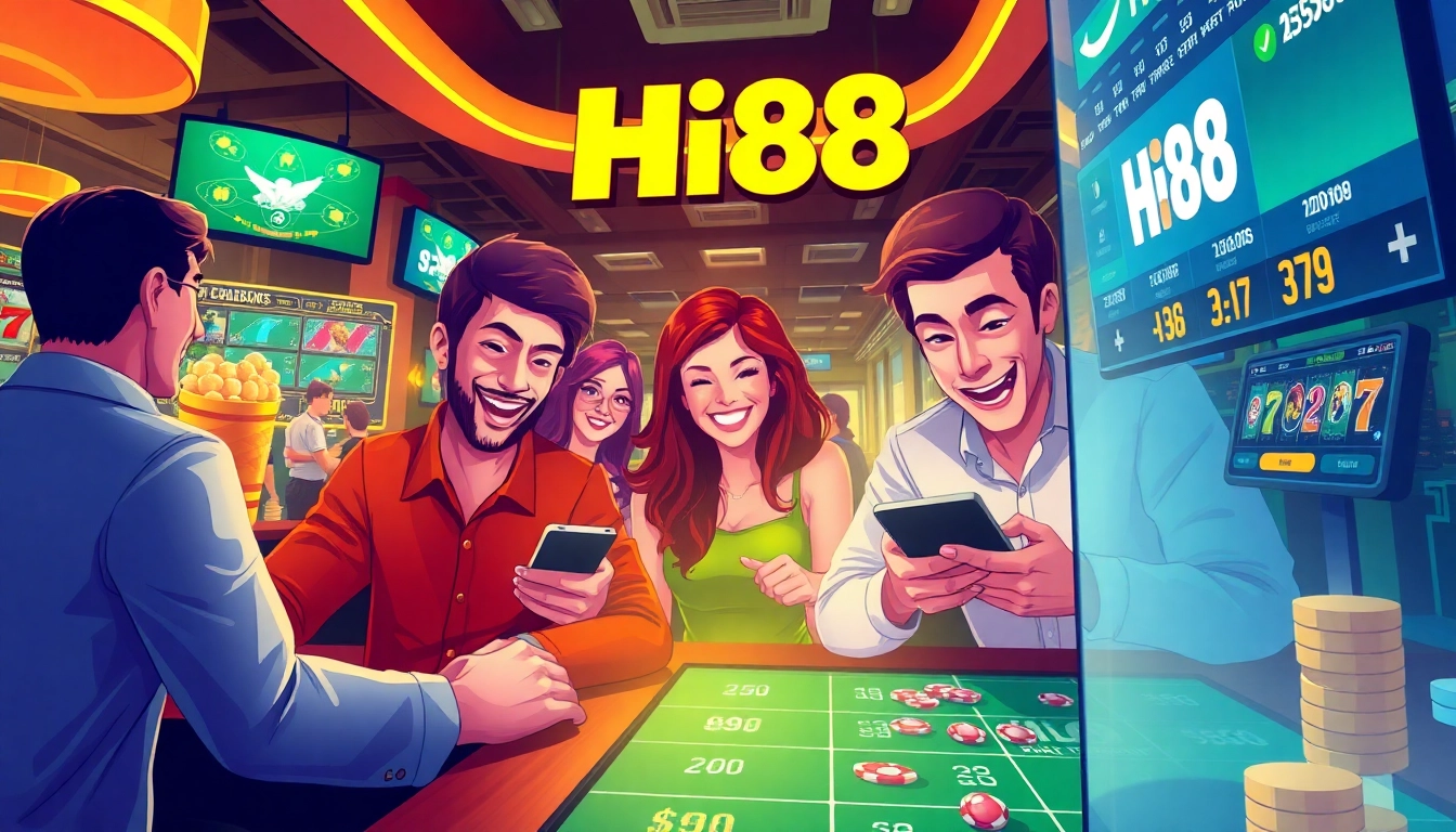 Online gambling experience at stimmgewitter.org featuring Hi88 brand with vibrant gaming and player engagement.