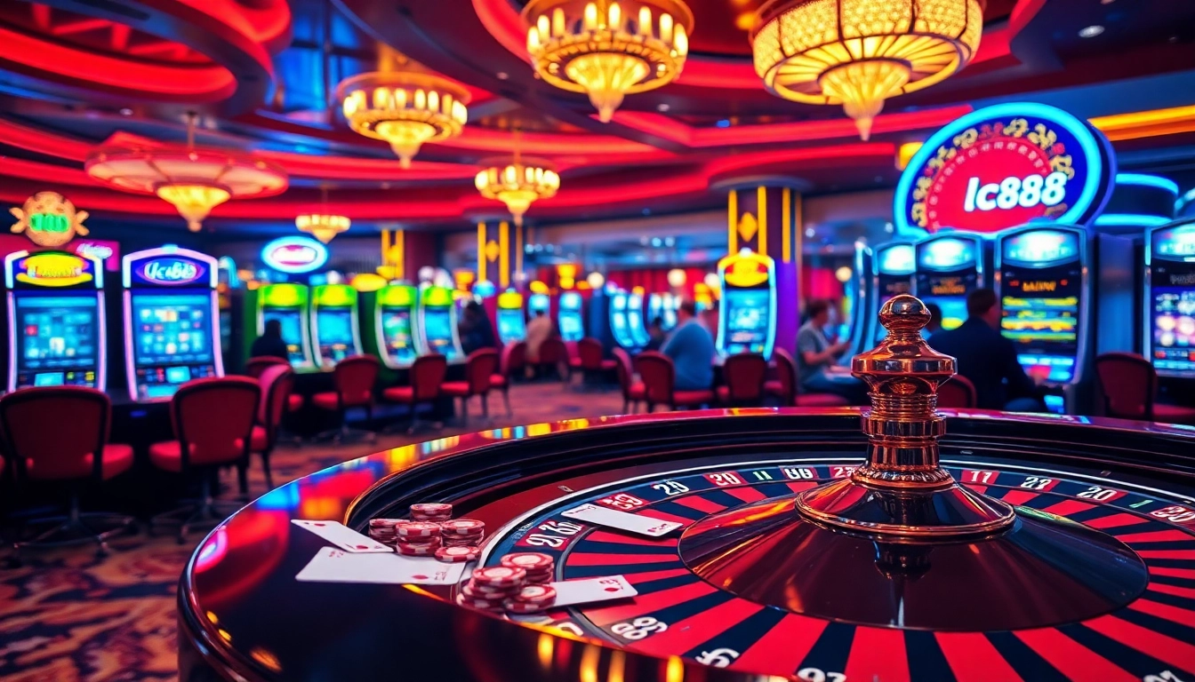 Experience the thrill of winning at lc88 with exciting poker chips and vibrant casino tables.