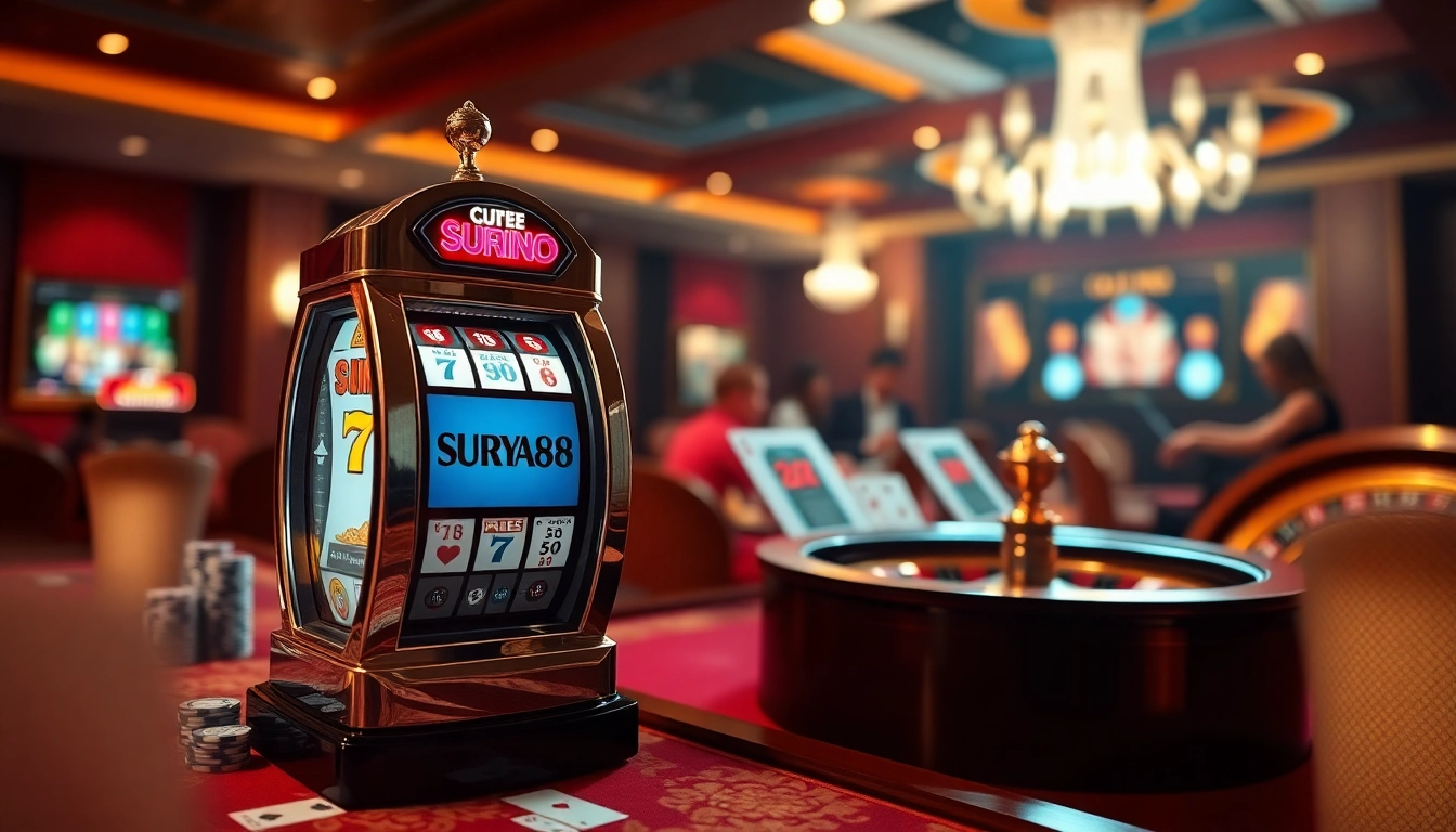 Rasakan kegembiraan surya88 dengan mesin slot mewah dan nuansa kasino.