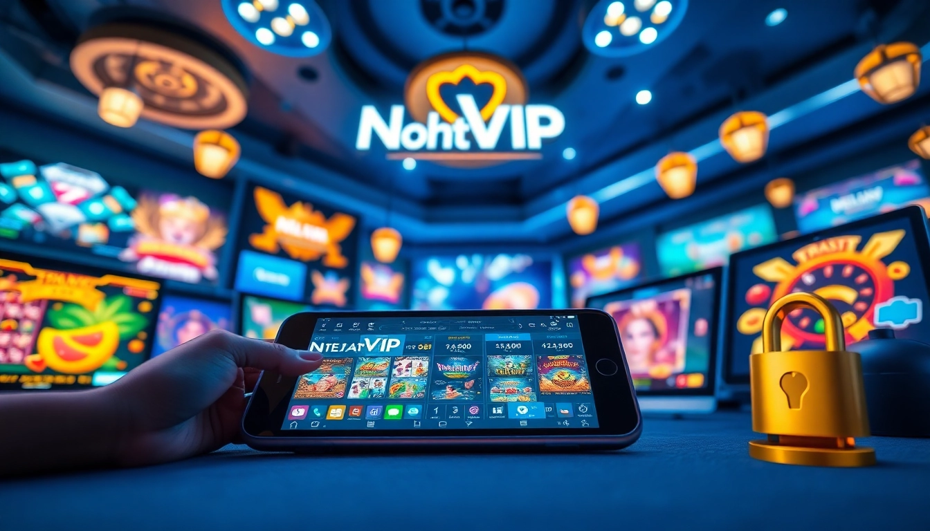 Nhatvip support highlighting diverse gaming options in a secure online casino environment.