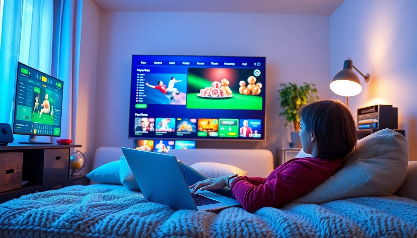 Exciting online gambling experience at bl555 com with vibrant graphics and cozy setup.